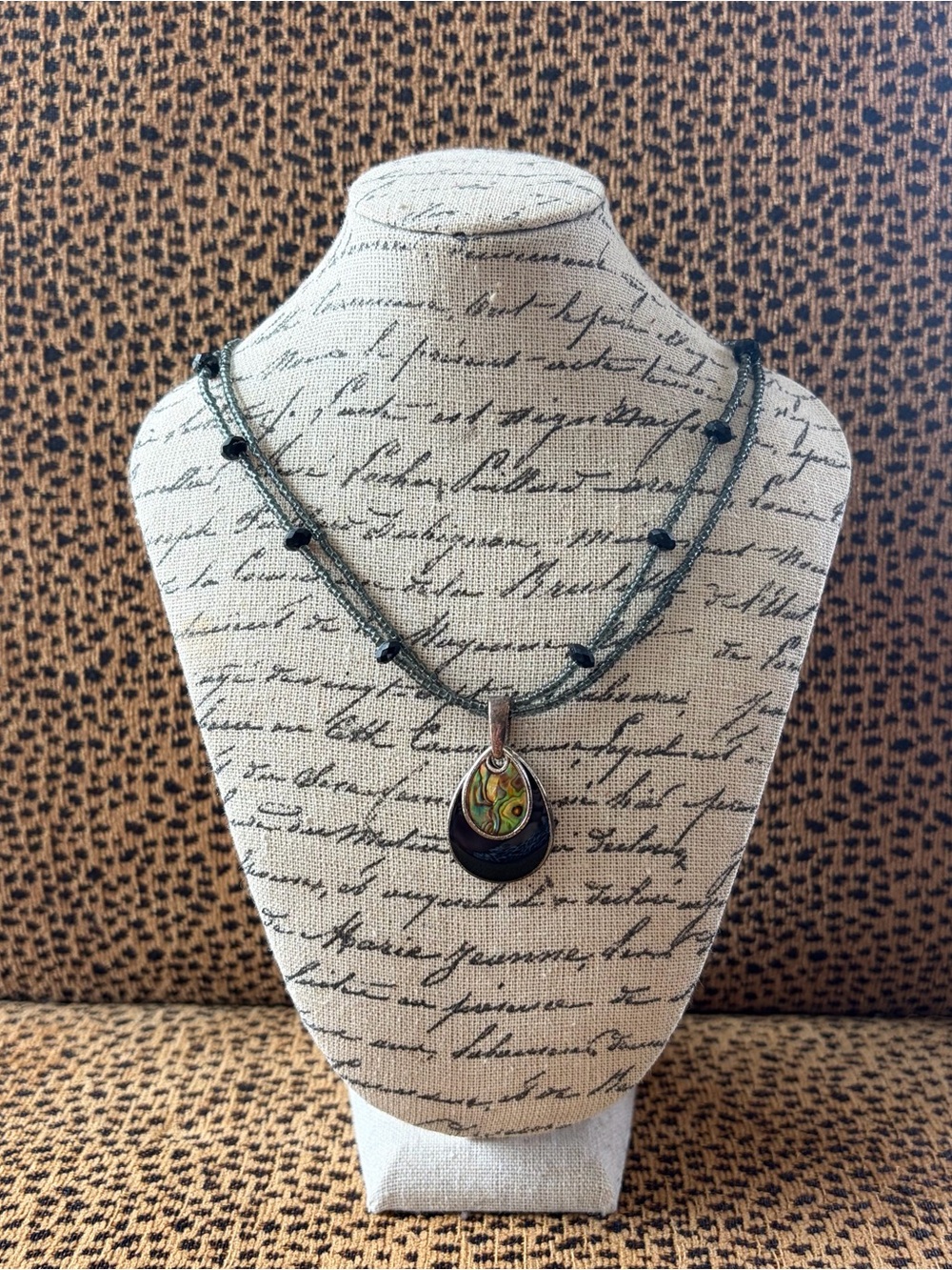 Vintage Kenneth Cole Opal Beaded Necklace